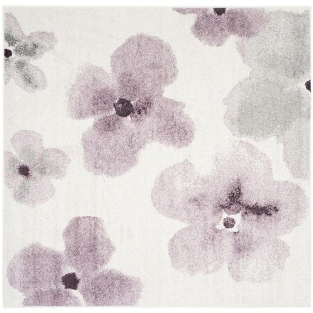 Safavieh Adirondack Power Loomed Square Area Rug Ivory & Purple - 6 x 6 ft. ADR123L-6SQ